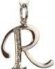 Alphabet R pendant with diamonds