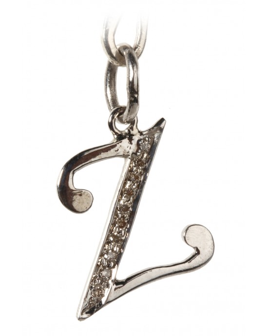 Alphabet Z pendant with diamonds