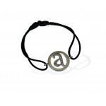 Alphabet diamond bracelet with a
