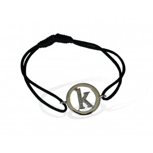 Alphabet bracelet with diamonds k lower case