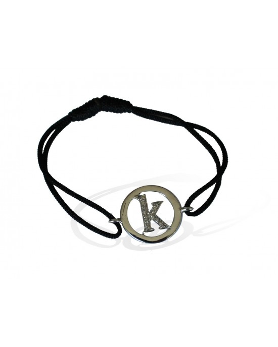 Alphabet bracelet with diamonds k lower case