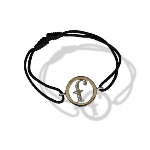 Alphabet Bracelet with diamonds lower case f