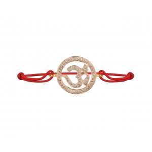 Om in Gold Bracelet with Diamonds