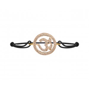 Om in Gold Bracelet with Diamonds