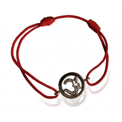 Om Diamond Bracelet in Silver