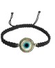 Evil eye bracelet in silver with diamonds