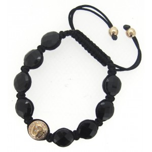 Om Gold & Black Onyx Bracelet