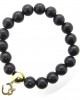 Om Bracelet in 14k Gold with Onyx  with Diamonds