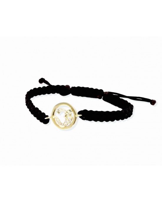 Om Bracelet in Gold Inside Diamond