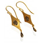 Fancy Gold Earrings with Diamonds