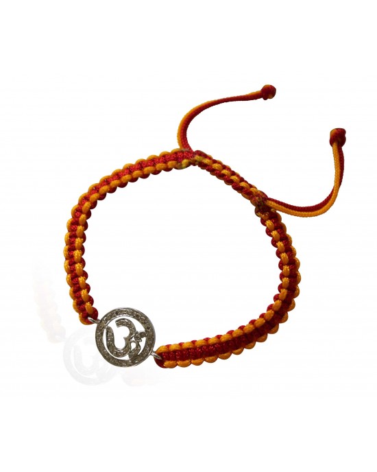 Rakhi Special Om Bracelet in Silver with 42 Certified Diamonds