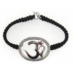 Aum Bracelet in Silver with 53 Diamonds