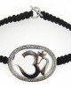 Aum Bracelet in Silver with 53 Diamonds