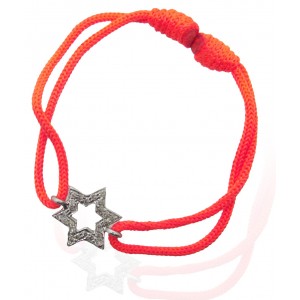 Star Bracelet in Silver with Diamonds