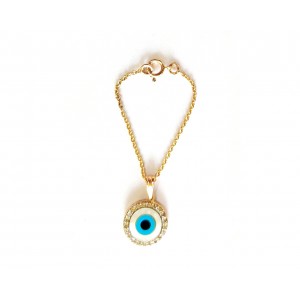 Evil Eye Watch Charm in gold