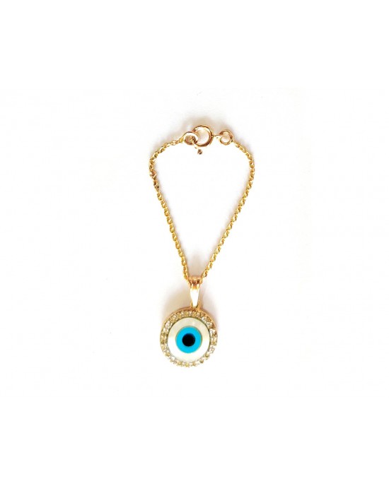 Evil Eye Watch Charm in gold